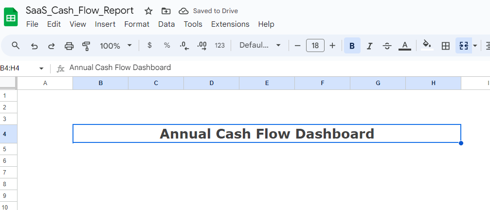 Cash Flow Dashboard for Beginners