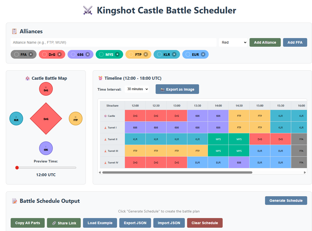 Castle Scheduler