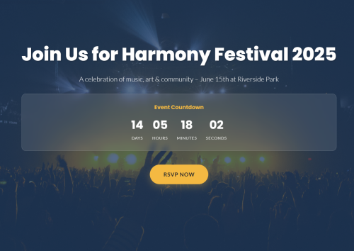 Event Landing Page Template Preview
